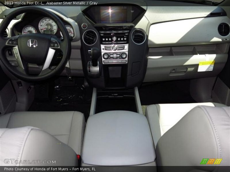 Alabaster Silver Metallic / Gray 2013 Honda Pilot EX-L