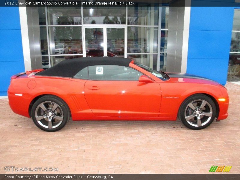 Inferno Orange Metallic / Black 2012 Chevrolet Camaro SS/RS Convertible