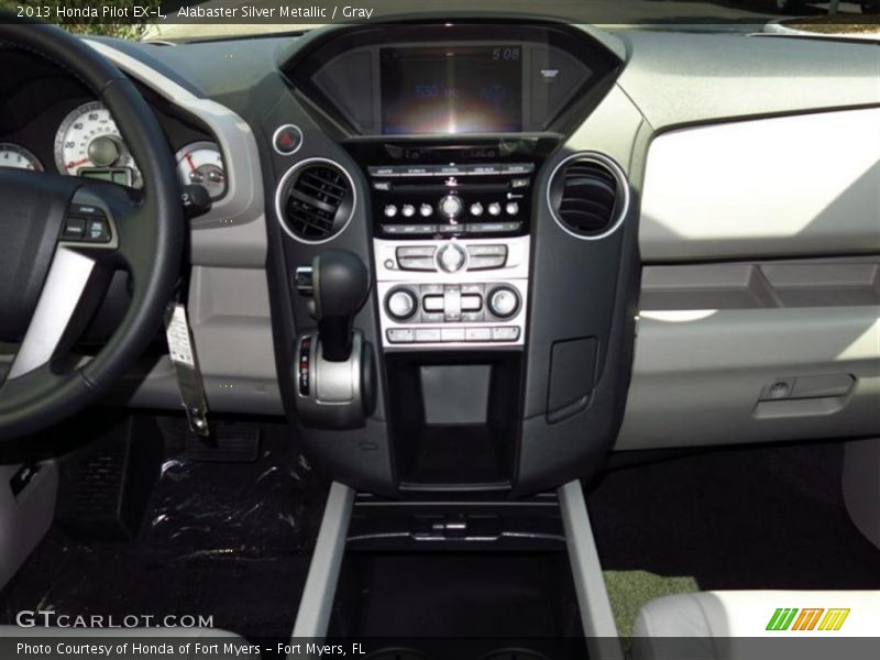 Alabaster Silver Metallic / Gray 2013 Honda Pilot EX-L