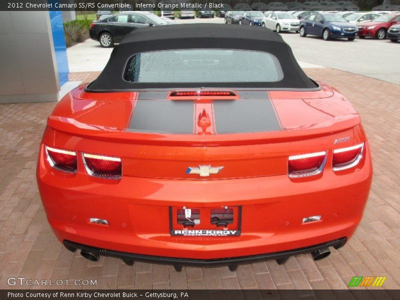 Inferno Orange Metallic / Black 2012 Chevrolet Camaro SS/RS Convertible