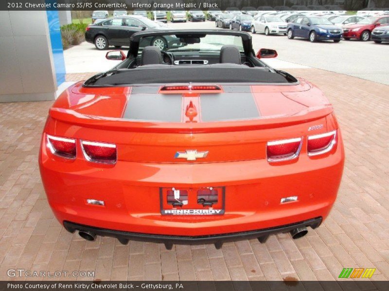 Inferno Orange Metallic / Black 2012 Chevrolet Camaro SS/RS Convertible