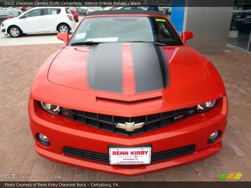 Inferno Orange Metallic / Black 2012 Chevrolet Camaro SS/RS Convertible