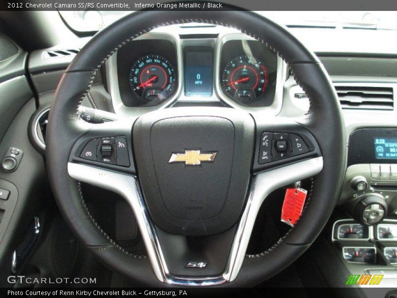 Inferno Orange Metallic / Black 2012 Chevrolet Camaro SS/RS Convertible
