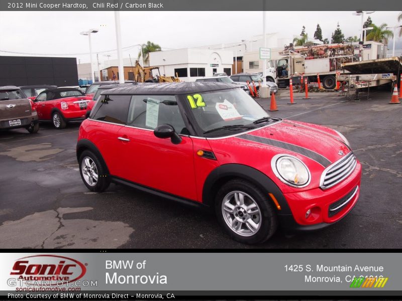 Chili Red / Carbon Black 2012 Mini Cooper Hardtop