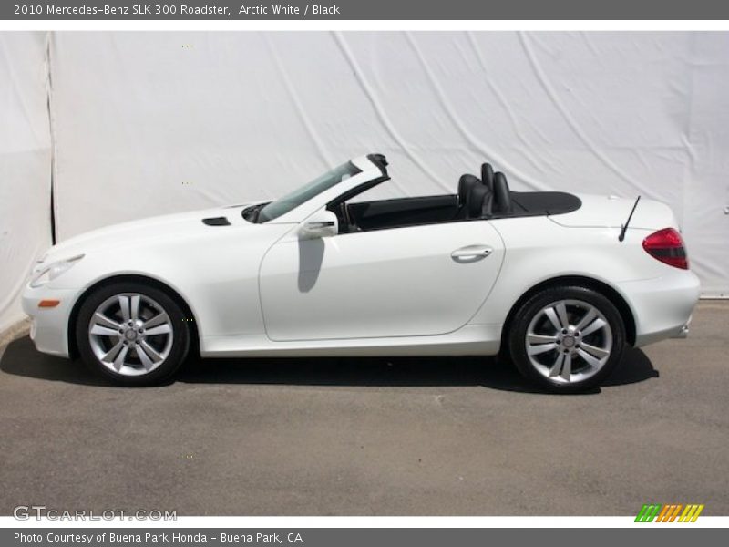 Arctic White / Black 2010 Mercedes-Benz SLK 300 Roadster
