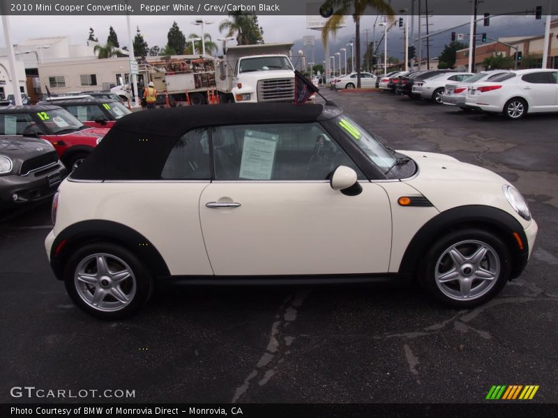 Pepper White / Grey/Carbon Black 2010 Mini Cooper Convertible