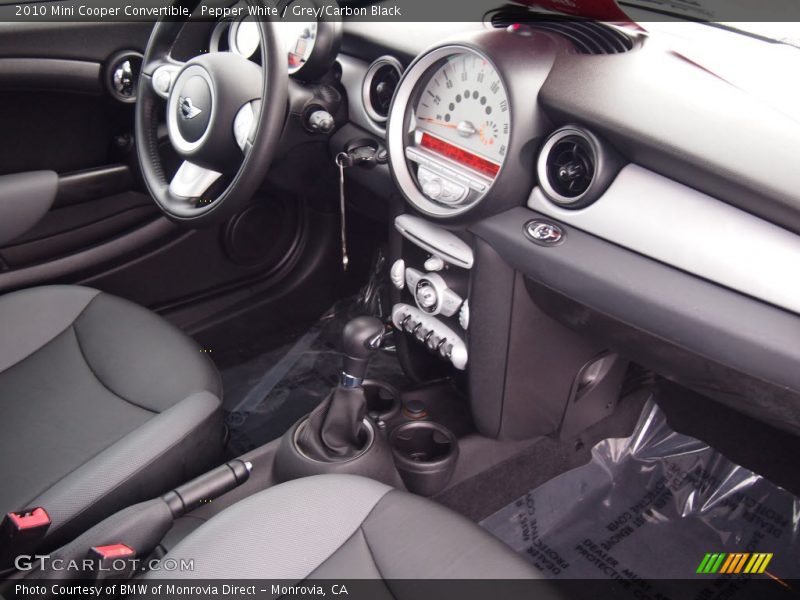 Pepper White / Grey/Carbon Black 2010 Mini Cooper Convertible