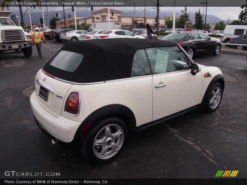Pepper White / Grey/Carbon Black 2010 Mini Cooper Convertible