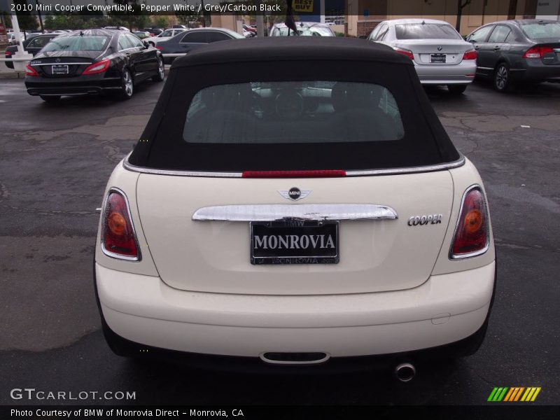 Pepper White / Grey/Carbon Black 2010 Mini Cooper Convertible