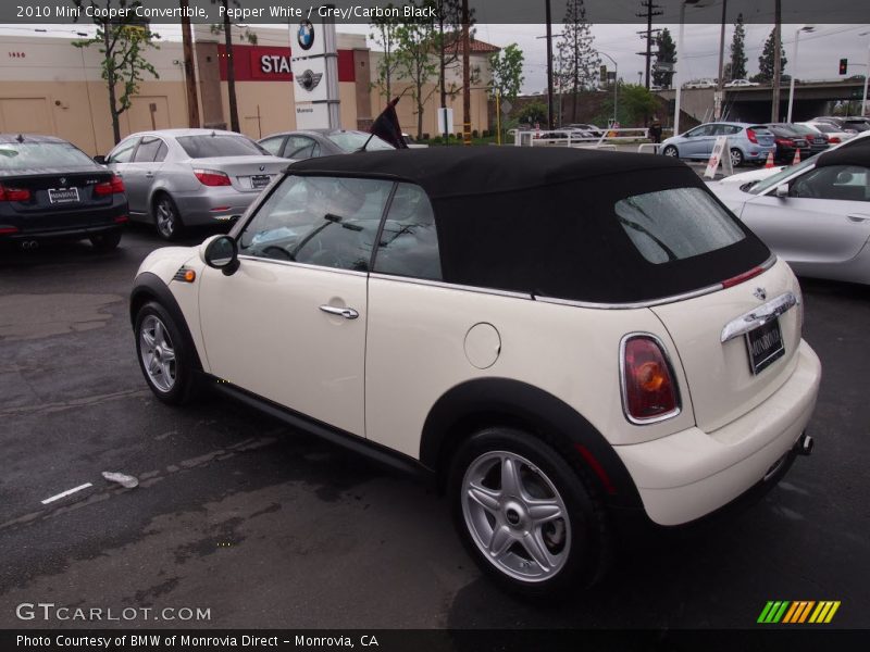 Pepper White / Grey/Carbon Black 2010 Mini Cooper Convertible