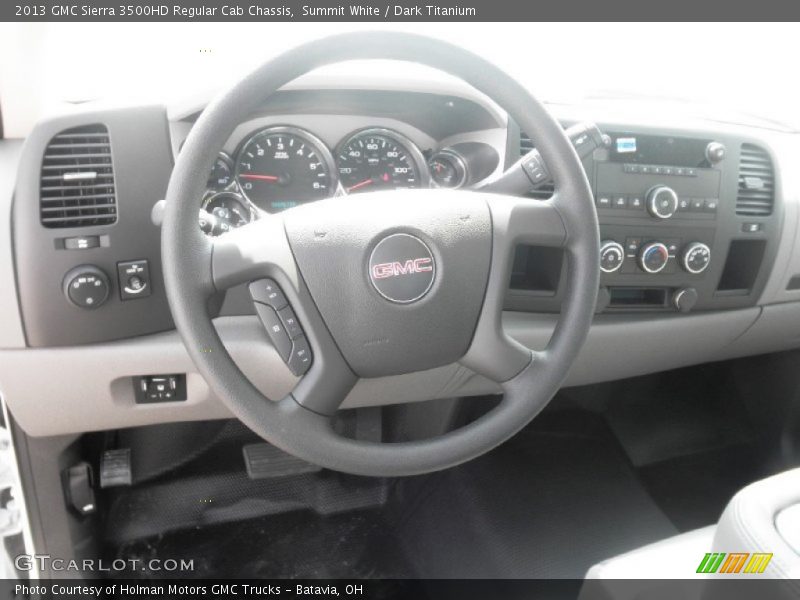 Summit White / Dark Titanium 2013 GMC Sierra 3500HD Regular Cab Chassis