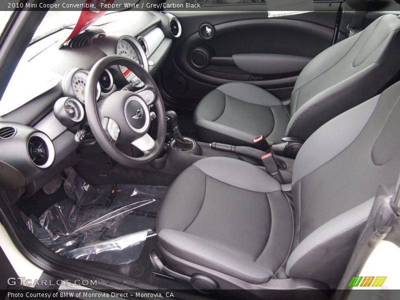 Pepper White / Grey/Carbon Black 2010 Mini Cooper Convertible