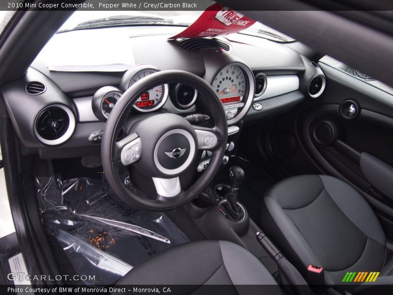 Pepper White / Grey/Carbon Black 2010 Mini Cooper Convertible