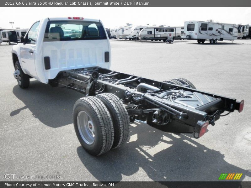 Summit White / Dark Titanium 2013 GMC Sierra 3500HD Regular Cab Chassis