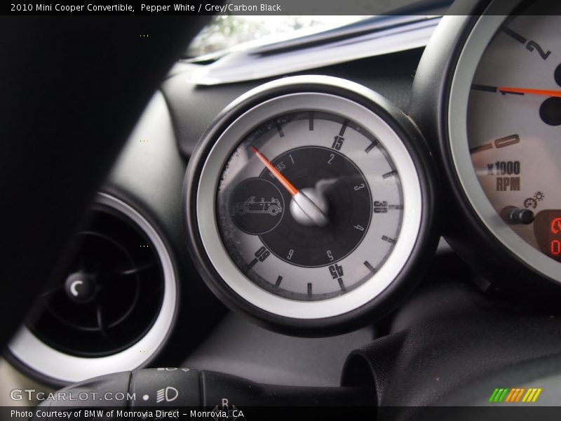 Pepper White / Grey/Carbon Black 2010 Mini Cooper Convertible