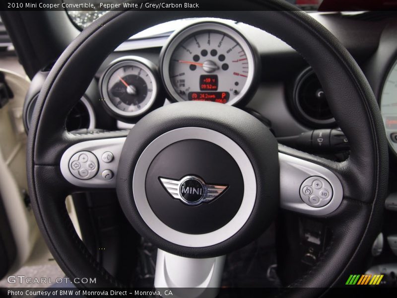 Pepper White / Grey/Carbon Black 2010 Mini Cooper Convertible