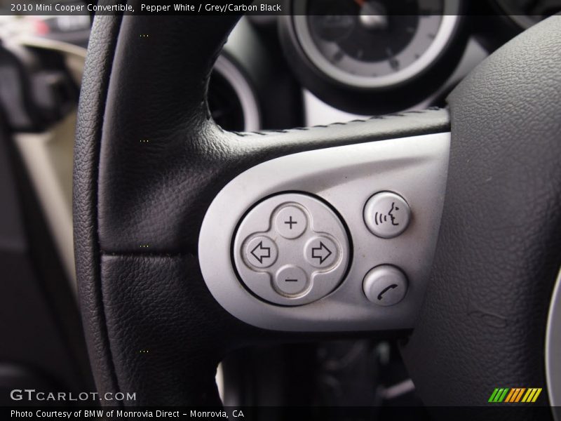 Pepper White / Grey/Carbon Black 2010 Mini Cooper Convertible