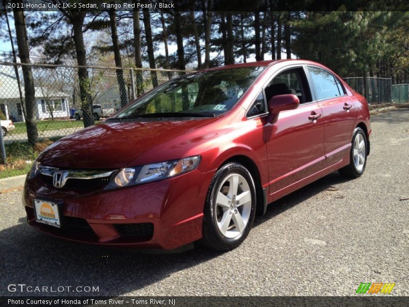 Tango Red Pearl / Black 2011 Honda Civic LX-S Sedan