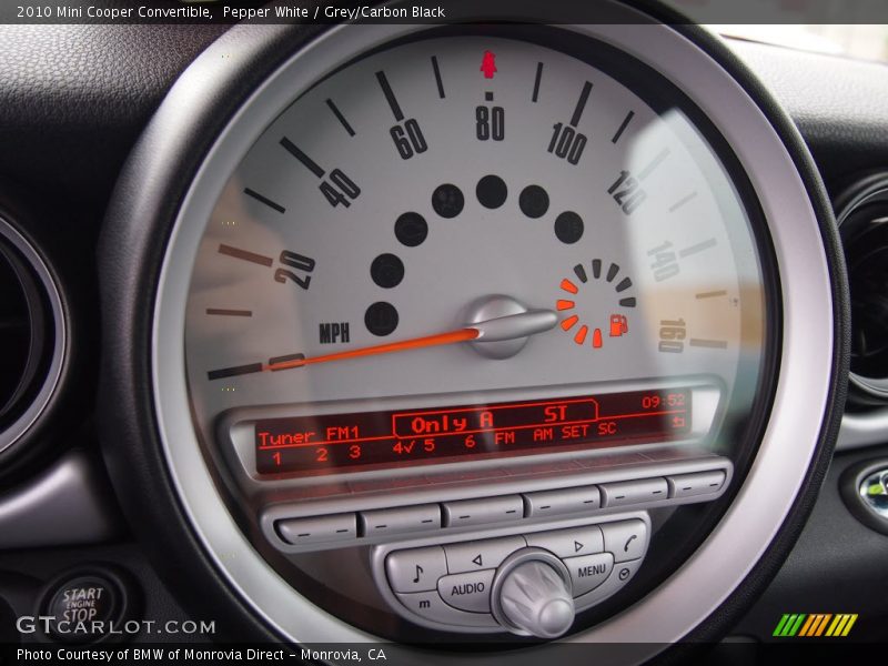 Pepper White / Grey/Carbon Black 2010 Mini Cooper Convertible