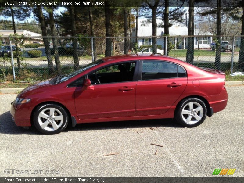Tango Red Pearl / Black 2011 Honda Civic LX-S Sedan