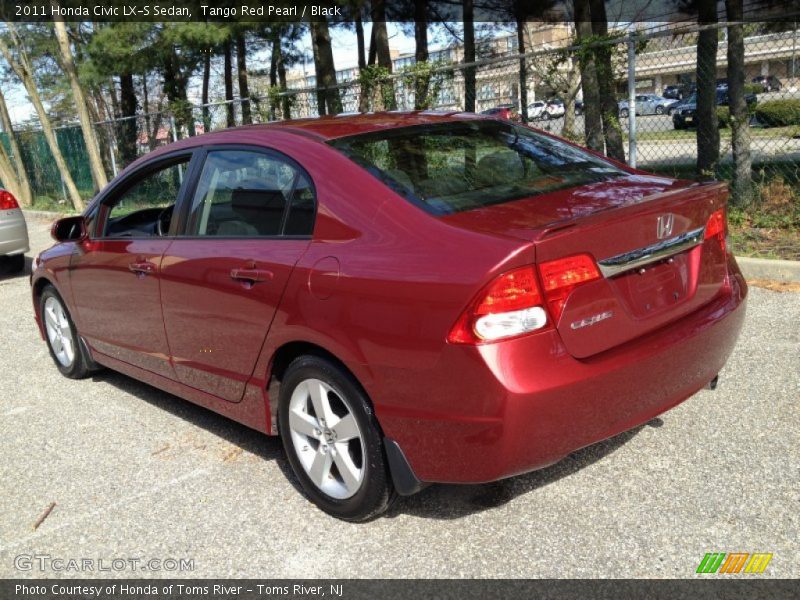 Tango Red Pearl / Black 2011 Honda Civic LX-S Sedan