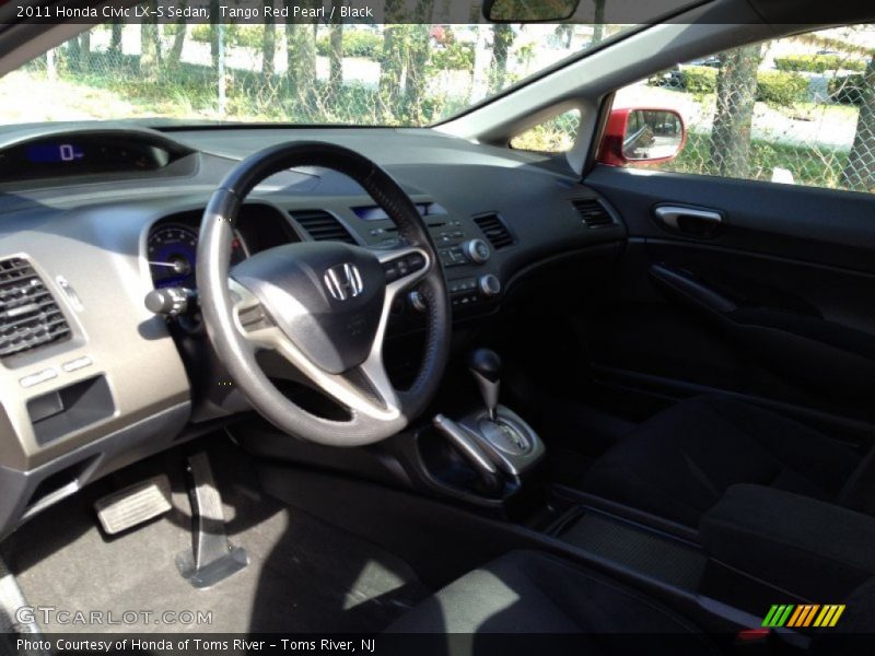 Tango Red Pearl / Black 2011 Honda Civic LX-S Sedan
