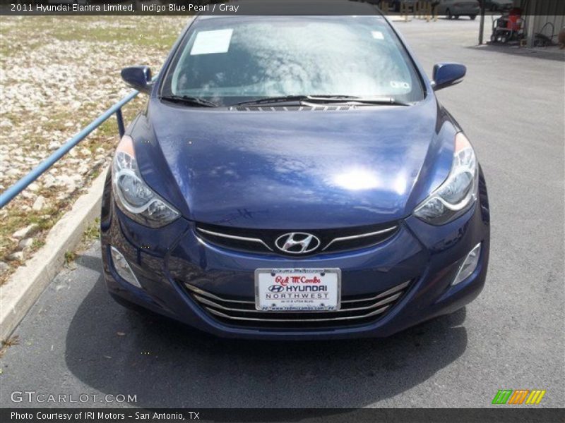 Indigo Blue Pearl / Gray 2011 Hyundai Elantra Limited