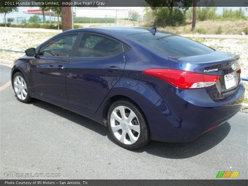 Indigo Blue Pearl / Gray 2011 Hyundai Elantra Limited