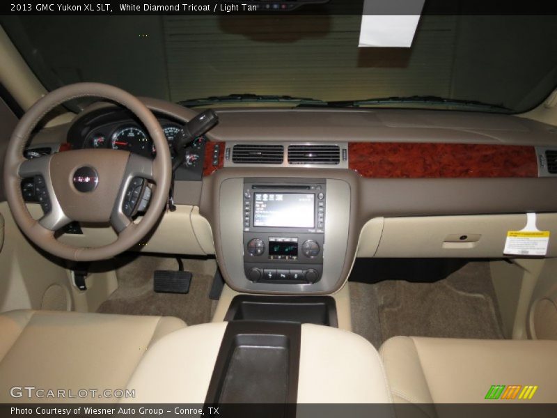 White Diamond Tricoat / Light Tan 2013 GMC Yukon XL SLT