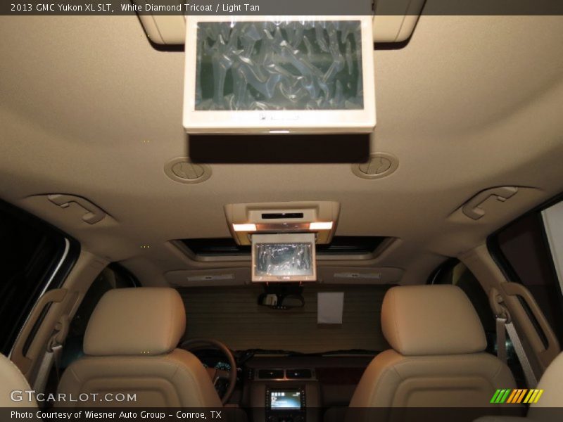 White Diamond Tricoat / Light Tan 2013 GMC Yukon XL SLT