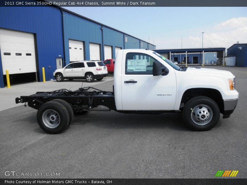 Summit White / Dark Titanium 2013 GMC Sierra 3500HD Regular Cab 4x4 Chassis