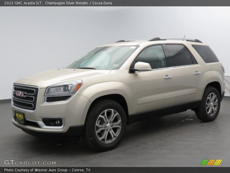 Champagne Silver Metallic / Cocoa Dune 2013 GMC Acadia SLT