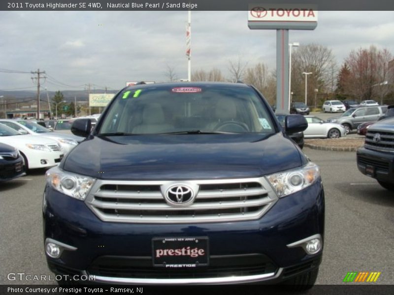 Nautical Blue Pearl / Sand Beige 2011 Toyota Highlander SE 4WD