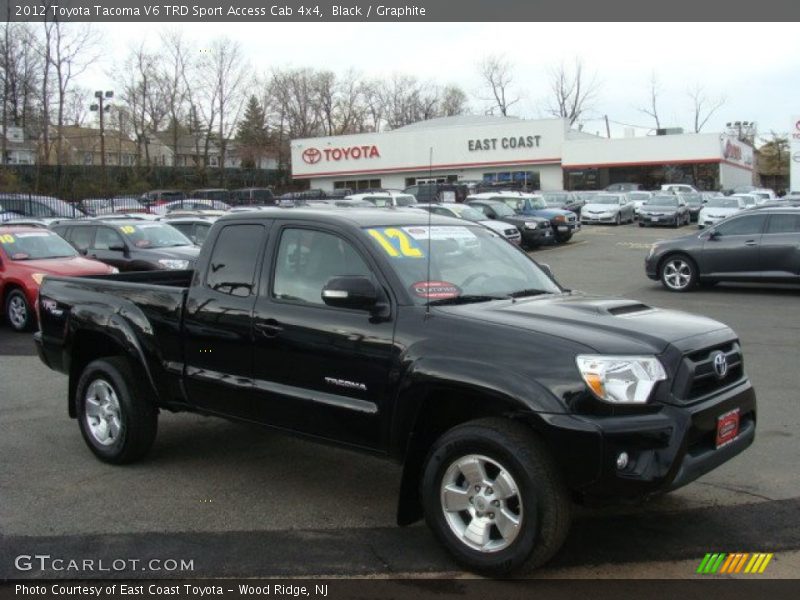 Black / Graphite 2012 Toyota Tacoma V6 TRD Sport Access Cab 4x4