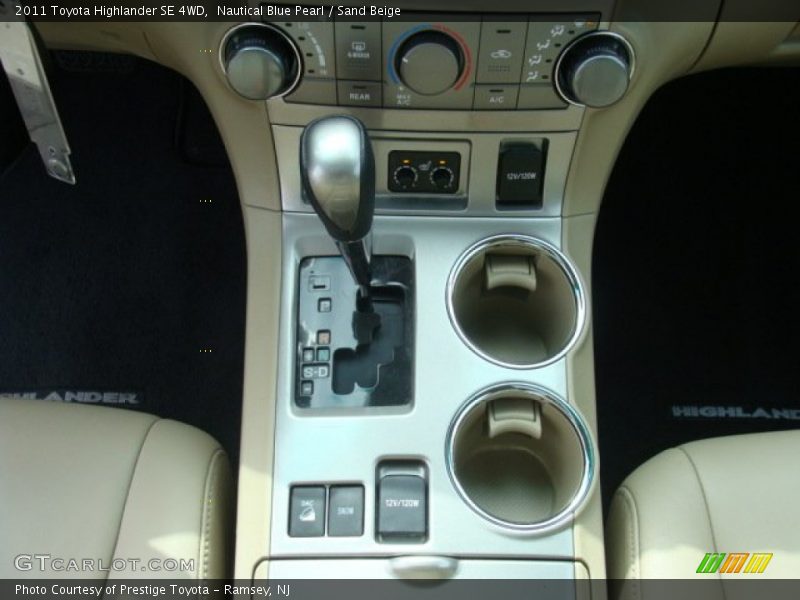 Nautical Blue Pearl / Sand Beige 2011 Toyota Highlander SE 4WD