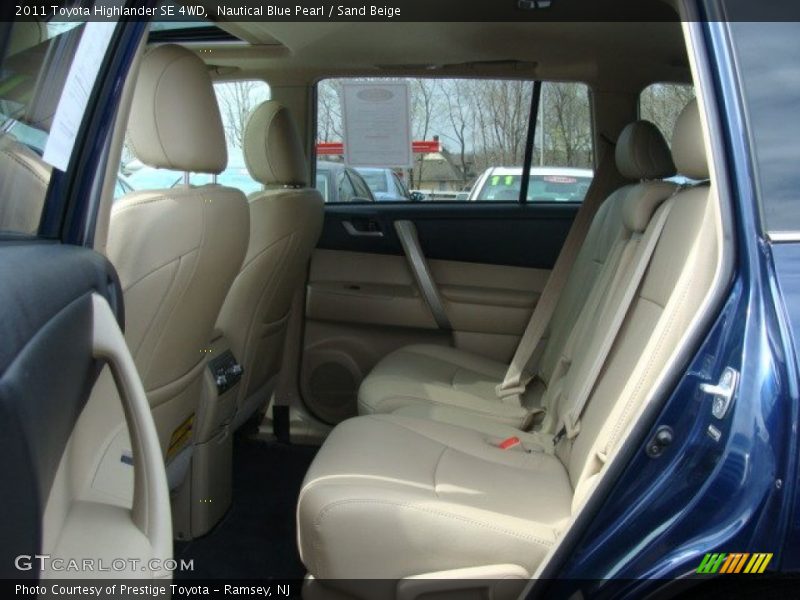 Nautical Blue Pearl / Sand Beige 2011 Toyota Highlander SE 4WD