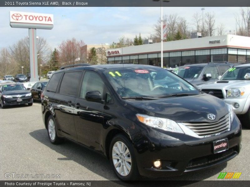 Black / Bisque 2011 Toyota Sienna XLE AWD