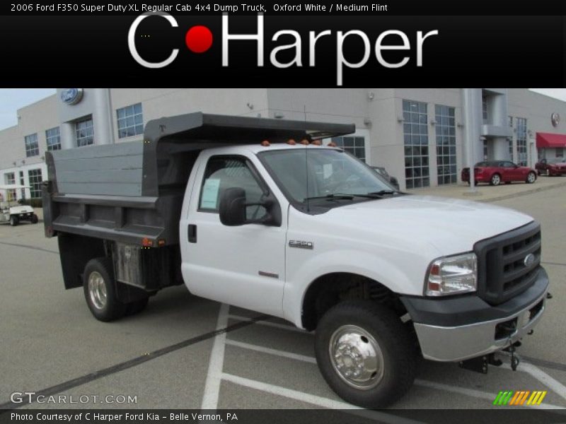 Oxford White / Medium Flint 2006 Ford F350 Super Duty XL Regular Cab 4x4 Dump Truck