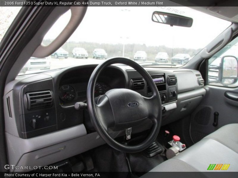 Oxford White / Medium Flint 2006 Ford F350 Super Duty XL Regular Cab 4x4 Dump Truck