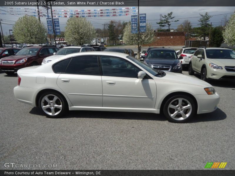 Satin White Pearl / Charcoal Black 2005 Subaru Legacy 2.5 GT Sedan