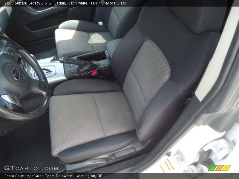 Satin White Pearl / Charcoal Black 2005 Subaru Legacy 2.5 GT Sedan
