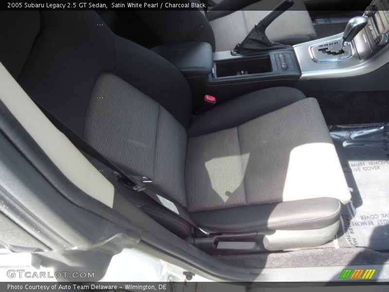 Satin White Pearl / Charcoal Black 2005 Subaru Legacy 2.5 GT Sedan