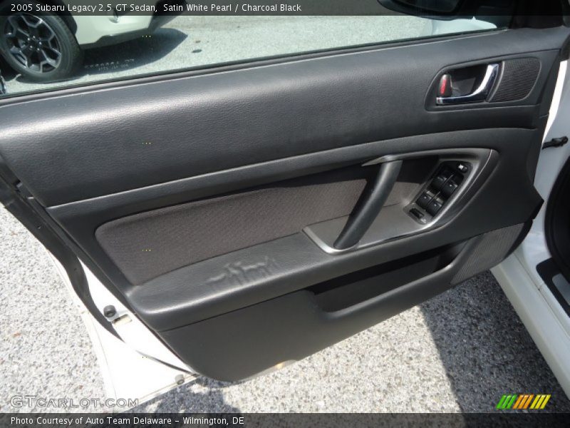 Satin White Pearl / Charcoal Black 2005 Subaru Legacy 2.5 GT Sedan