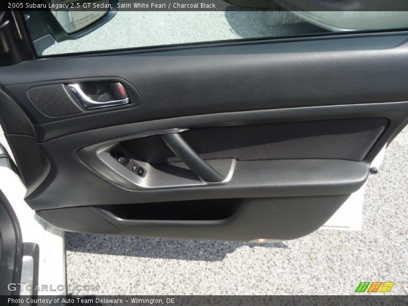 Satin White Pearl / Charcoal Black 2005 Subaru Legacy 2.5 GT Sedan