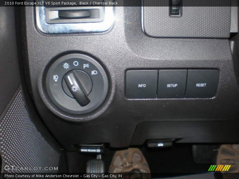 Controls of 2010 Escape XLT V6 Sport Package
