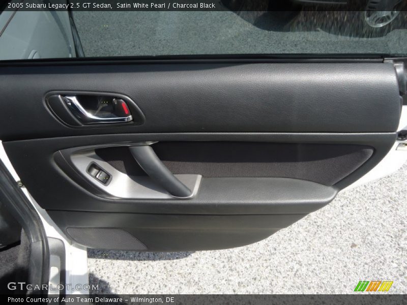 Satin White Pearl / Charcoal Black 2005 Subaru Legacy 2.5 GT Sedan