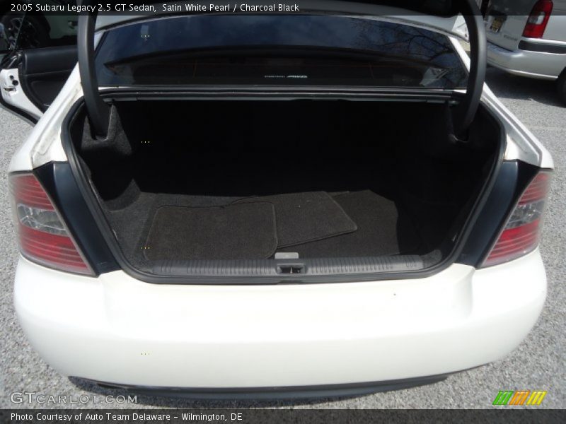 Satin White Pearl / Charcoal Black 2005 Subaru Legacy 2.5 GT Sedan