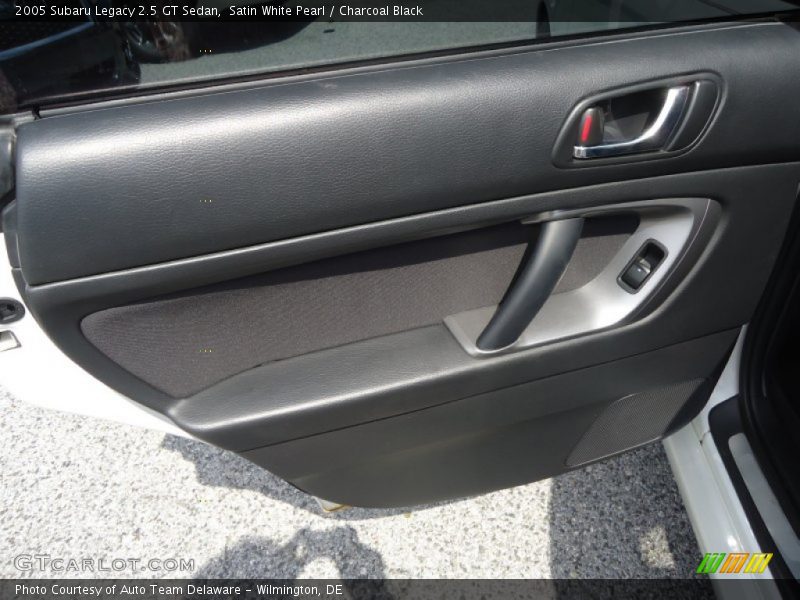 Satin White Pearl / Charcoal Black 2005 Subaru Legacy 2.5 GT Sedan