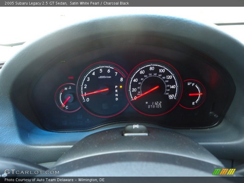 Satin White Pearl / Charcoal Black 2005 Subaru Legacy 2.5 GT Sedan