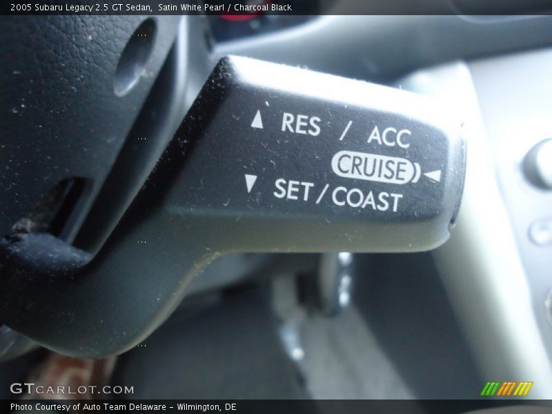 Satin White Pearl / Charcoal Black 2005 Subaru Legacy 2.5 GT Sedan